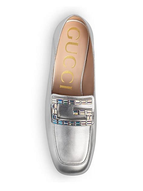 Shop Gucci Madelyn Square G Loafers 